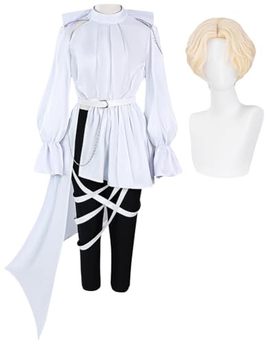 DEXSHUN Luka Cosplay Kostüm Herren Anime Uniform Full Set, Halloween Party Kostüm mit Perücke, Karneval Party Fancy Dress, Maskerade