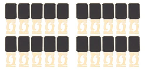 MQODLFP 40x Mini Kreidetafeln mit Unterstuetzung Staffeleien Staender, Tischkarten Kleines Rechteck Kleine Hoelzerne Tafel