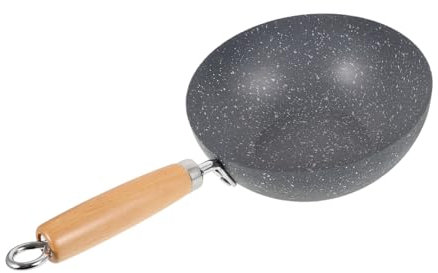 Agashi Wok Antiadherente Sartenes para Saltear Sartén para Uso Diario Sartén Antiadherente Sartén para Panqueques Sartén Wok Sartén para Estufa Wok para Chefs Pow Wok Olla para Cocina de Inducción