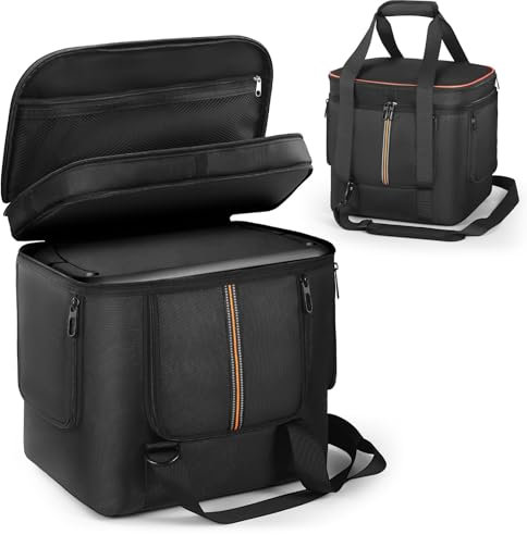 OURHZTB Tragetasche kompatibel mit Jackery Explorer 2000 V2/700 Plus Portable Power Station, Aufbewahrungstasche mit verstellbarem Schultergurt, Reisetasche für Ladekabel und Zubehör, Schwarz