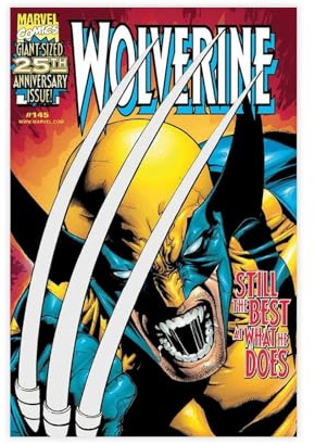 THCTCA Wolverine Comicbuch-Kunstwerk, Poster, Leinwand, Poster, Schlafzimmer-Dekor, Sportlandschaft, Büro, Raumdekoration, Geschenk, ungerahmt, 30 x 45 cm