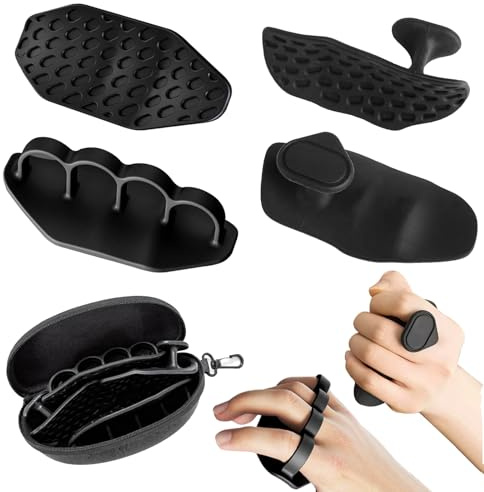 2 Paar Anti Slip Gym Grips Griffpolster Silikon Griffhilfen für Kraftsport | Ergonomische Rutschfeste Griffpads Handschuhe zur Hornhautvermeidung bei Krafttraining, Klimmzügen, Hanteltraining, Unisex