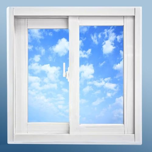 ZHANGshouf Petite fenêtre coulissante en Aluminium pour sous-Sol, Garage ou abri de Jardin - Fenêtre coulissante de Remplacement en Verre trempé et moustiquaire (58 x 43 cm)