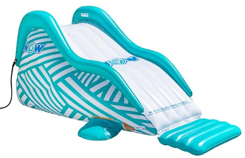 WOW Sports Wiggler Inflatable Sprinkler Slide with Center Bump
