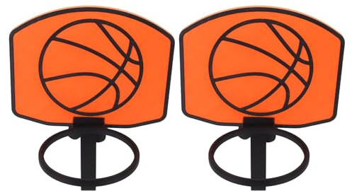 FESTFENDS 2pcs Basketball Hoop for Office Trash Can - Clip-On Waste Bin Basketball Rim with Backboard - Fun Indoor Garbage Can Decor for Bedroom Study Room