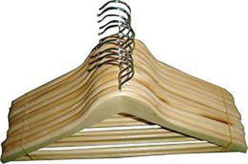 Nölle 7121000 Konfektionsbügel mit Steg, Holz, beige, 45 x 23 x 3.5 cm