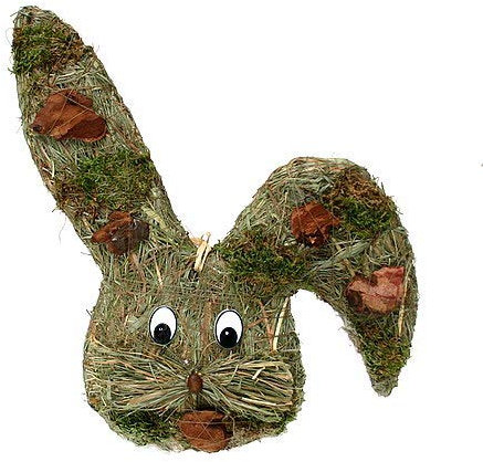 Türkranz Wandkranz Hasenkopf aus Naturmaterial ca. 32 cm Frühling - Ostern - Willkommensgruß 442-L