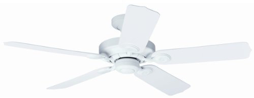 Hunter Fan, Ventilador de Techo con Cadena para Interiores y Exteriores, Outdoor Elements, 5 Aspas Reversibles, Color Blanco, 132 cm, Ideal para Verano e Invierno, Modelo 24326