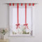 Voile Raffrollo mit Band Schlaufen transparenter Vorhang Weiß 1er-Pack H*B 140 * 140cm Rot