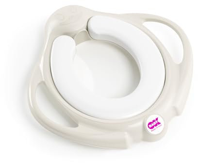 Okbaby weicher Toilettensitzverkleinerer mit weicher gepolsterter Sitzfläche. Bianco