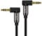 J&D Gold-Plated 3.5mm Stereo Audio Aux Cable 90 Degree Right Angle Compatible for iPhone and Most Phone Devices, Speakers and All Other devices, 4.5 Meter