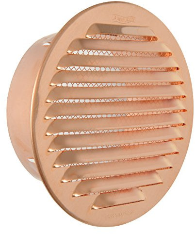 La Ventilazione GTR125R Griglia Tonda da Incasso, Rame, ø 150 mm