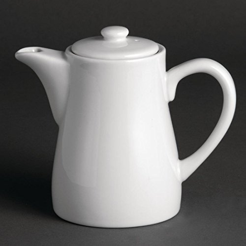 4X Olympia Whiteware Coffee Pots 310ml 11oz Porcelain Espresso Jugs Oven Safe