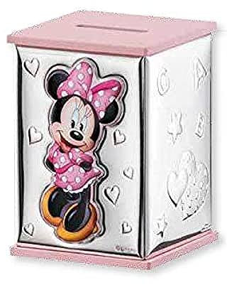 Valenti & Co – Disney Baby – Minnie – Spardose für Kinder aus Buntem Silber, Geschenkidee für Mädchen