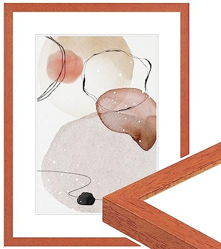 WANDStyle Bilderrahmen Kirschbaum-Optik 15x20 cm aus Holz im Stil Modern mit Aufsteller und Aufhänger, Fotorahmen Made in Germany - H950