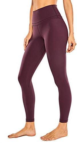 CRZ YOGA Damen Sports Yoga Leggings Sporthose mit Hoher Taille-Nackte Empfindung -63cm Dunkles Adobe 40