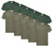 Fruit of the Loom Men's T-Shirt (Pack of 10), 5 x bottle green + 5 x olive + 1 Hl Kauf notepad, XXL