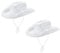Geagodelia Filz Cowboyhut Damen Flauschig mit Federn Krempe Tiara Cowgirl Kostüm Hut Erwachsene Halloween Kostüme Hut Karneval Partyhut (2PCS Weiß, Einheitsgröße)