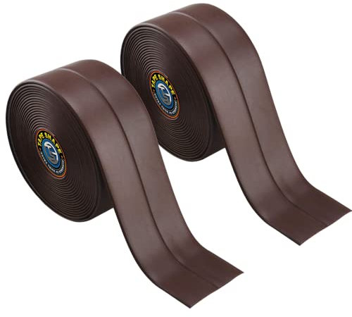2 rotoli di nastro sigillante per vasca da bagno, autoadesivo, resistente all'acqua, per cucina, bagno, vasca, WC, pavimento e lavandino (marrone, 38 mm x 3,2 m)