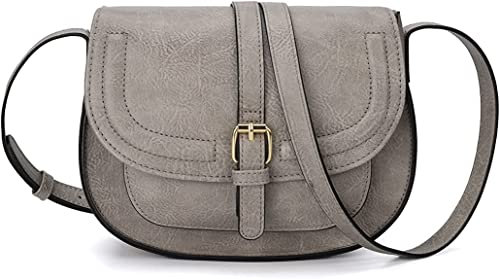AFKOMST Umhängetasche Damen Klein, Frauen PU Leder Schultertaschen, Handtasche Damen, mit Verstellbar Abnehmbar Schultergurt