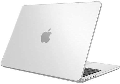 Fintie, Hartschalen-Schutzhülle für MacBook Air 13,6 Zoll (33,6 cm) A3449 A3240 A3113 A2681 (Version 2022-2026) M2 M3 M4 M5 Chip, transparent Frost