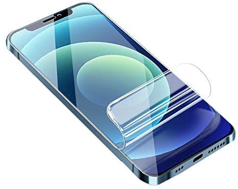 YiiLoxo Protection d'écran Compatible avec iPhone 12 et iPhone 12 Pro, 3D TPU Film Hydrogel Flexible [Pas Verre Trempé][Haute Sensibilité][Transparent HD]