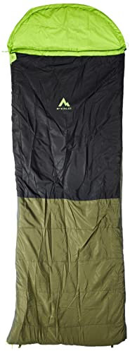 McKINLEY Unisex – Erwachsene Trekker Schlafsack, Olive Dark/Black Nig, 195R