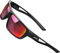 ATTCL Sport Polarisierte Sonnenbrille Für Herren Damen TR90 Radfahren Fahren Angeln UV-Schutz Sonnenbrillen J2021 Schwarz/Rot verspiegelt