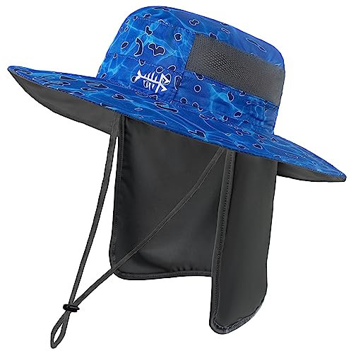 Bassdash Cappello da Pesca Cappello da Pescatore Unisex Tessuto Morbido Cappello da Pesca Impermeabile con Patta Staccabile