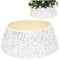 Glitzer-Baum-Kragen Mit Pailletten - Weihnachtsbaum-Rock, Ring, Korb-Abdeckung Für Urlaub, Zuhause, Party - Weihnachtsdekoration, Ornamente, Silber, 71,1 cm