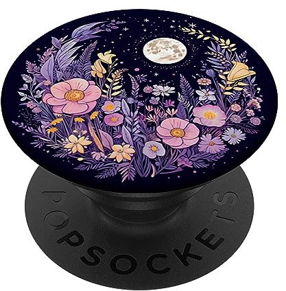 Boho Moon And Wildflowers PopSockets Adhesive PopGrip