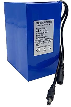 SSCYHT Batterie Lithium Rechargeable DC 24V 5000mAh-45000mAh Batterie Lithium polymère Portable 25,2V pour Jouets électriques éclairage extérieur Batterie Rechange,24v16000mah