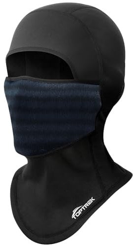 toptrek Sturmhaube Winter, Winddicht Warm Sturmmaske, Balaclava für Outdoorsports Radfahren Snowboarden Skifahren Motorradfahren, Atmungsaktive Skimaske (DE/NL/SE/PL, Numerisch, 55, 60, Blau+Schwarz)