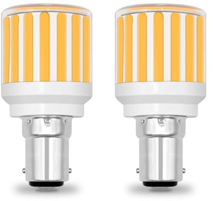 ZHENMING B15D LED 230V, 6W Warmweiß 3000K, 60W Halogenlampe Equivalent, Bajonett LED-Birnen, 600LM Nicht Dimmbar, 2er Pack