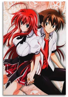 karn High School DxD Poster, ästhetische Leinwand, Poster, Raumdekoration, Wandkunst, Poster, Druck, Dekorposter, 30 x 45 cm, ungerahmt