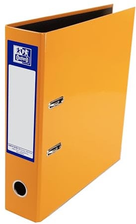 Oxford Premium A4 Lever Arch File, Orange Single Folder, Heavy Duty