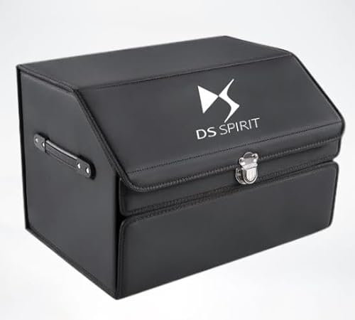 NEAFP Auto Kofferraum Organizer Box für Citroen DS DS3 DS4 DS5 DS6 DS7 DS9, Boot Tidy Box, Faltbar Langlebig Lagerung Aufräumen Tasche Innenraum Entrümpeln Zubehör,B-Black