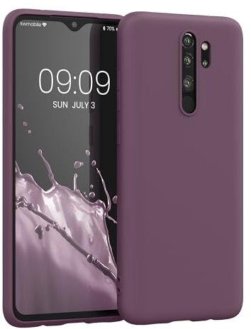 kwmobile Funda para Xiaomi Redmi Note 8 Pro Carcasa - Ultrafina de TPU y Silicona con Bordes elevados anticaídas - Iris pálido