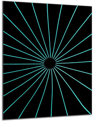 DARO Design - Wand-Bild 6mm HDF 70x50 cm Abstrakt Neon Streifen - Wand-Deko Bilder Wohnzimmer