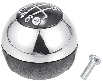 INFINAUTO Pomo De Palanca De Cambios Manual De 6 Velocidades Palanca De Cambios De Caja De Cambios Automática Para Fiat 500 500C 2007-2018 Plástico Cromado Negro 1 Pc