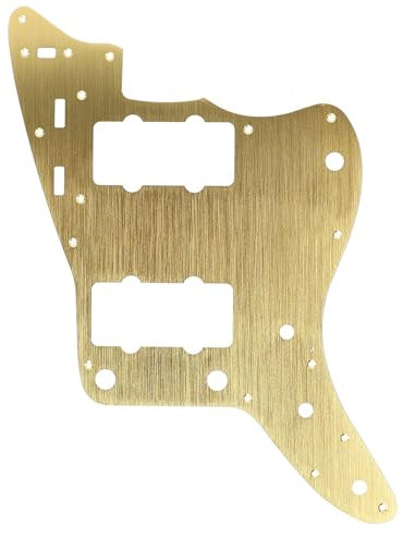 E-Gitarren-Schlagbrett, 13-Loch-Kratzplatten-Schlagbrett für Jazzmaster Classic Vibe-Gitarre, Gitarrenteil Im Vintage-Stil, Gehäuse aus Aluminiumlegierung (GOLD)
