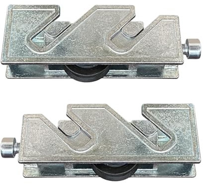MICEL - 92223 - Rodamiento Regulable para Ventana Corredera Aluprom 21, con Carcasa Metálica y Rueda, Pack de 2 Unidades, en Zamak, acabado Zincado, 70 x 16 x 26 mm