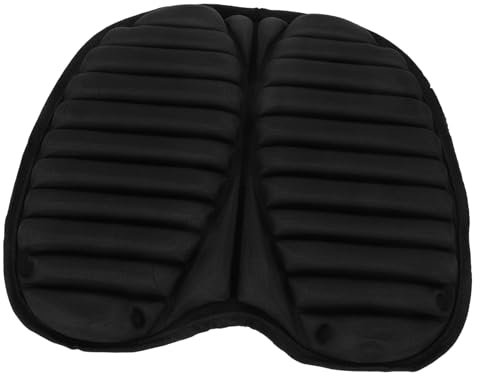 Happyyami Kayak Back Cushion Rafting Seat Cushion Fishing Kayak Seat Kayak Seat Pad Cushion Inflatable Kayak Seat Canoe Back Support Pad Kayak Seat Backrest Rowing Stadium Pad Cotton Black