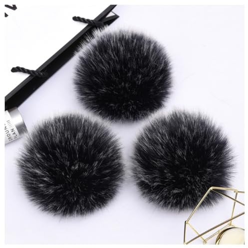 GreatRise 10 Stück Kunstfell Pompon Bommel Flauschig Künstlicher Haarball Nachahmung Fuchs Pom Pom Winter Fellbommel für Mützen Schuhe Schals Taschen Schlüsselanhänger Dekoration Style 6 8cm