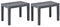 SDWEHO7 2X Garten Möbel Bank, Gartenbank-Set, Sitzbank wetterfest, Balkonbank, Holzoptik, Parkbank, Gartenhocker, Sitzhocker, Anthrazit Kunststoff 60 x 38,5 x 45 cm