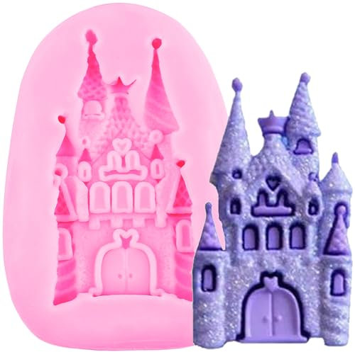 XMOLDNMS Burg Silikonform Burg Kuchen Fondant Formen Für Kuchen Dekorieren Cupcake Topper Schokolade Gummipaste Süßigkeiten Polymer Clay