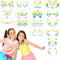 LURNODY Tattoo Schablonen Kinder, Glitzer Tattoo Schablonen,Wiederverwendbare Kinderschminken Schablonen für Gesicht und Körper,für Kinder Mädchen,Schule,Geburtstag