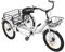 Akuoyiexemye 20 Zoll Faltbares Dreirad für Erwachsene 7-Gang 3 Rad Fahrrad mit Einkaufskorb und Schloss, Höhenverstellbar Cityräder Tragfähigkeit 130kg (Weiß)