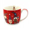 Tabac du Bassigny Tasse Déjeuner en Porcelaine - Lutins Gnomy de Noël Rouge 380 ml