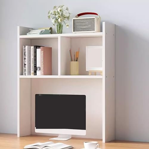 ONFSZCKB Organizer da scrivania in Legno realizzato in truciolato, Organizer da scrivania in Legno, espositore da tavolo, scaffale da banco, scaffale da ufficio, libreria superiore (Colore: Bianco ca